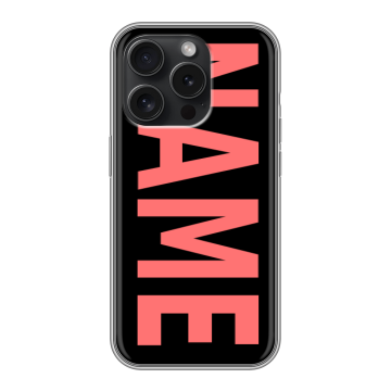 Силиконовый чехол на Iphone 15 Pro с принтом NAME