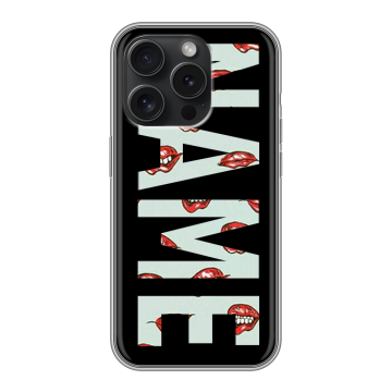 Силиконовый чехол на Iphone 15 Pro с принтом NAME