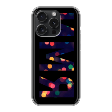 Силиконовый чехол на Iphone 15 Pro с принтом ИМЯ
