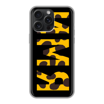 Силиконовый чехол на Iphone 15 Pro Max с принтом ИМЯ