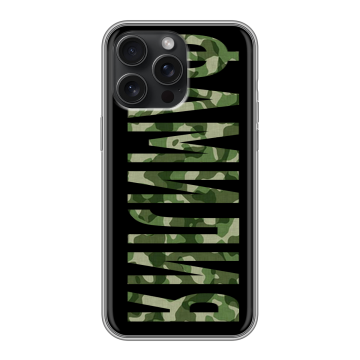 Силиконовый чехол на Iphone 15 Pro Max с принтом ФАМИЛИЯ
