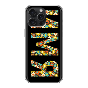 Силиконовый чехол на Iphone 15 Pro Max с принтом ИМЯ