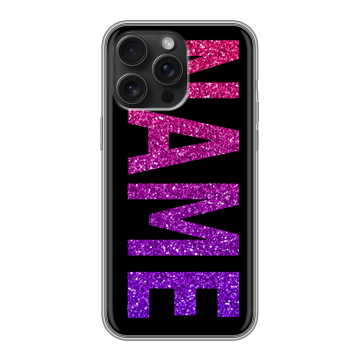 Силиконовый чехол на Iphone 15 Pro Max с принтом NAME