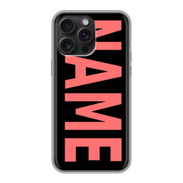 Силиконовый чехол на Iphone 15 Pro Max с принтом NAME