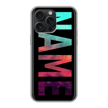 Силиконовый чехол на Iphone 15 Pro Max с принтом NAME