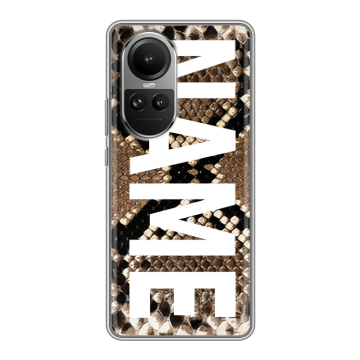 Силиконовый чехол на OPPO Reno 10 Pro с принтом NAME