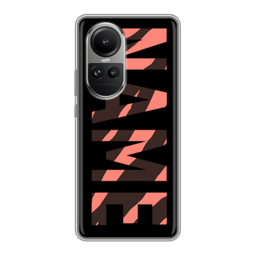 Силиконовый чехол на OPPO Reno 10 Pro с принтом NAME