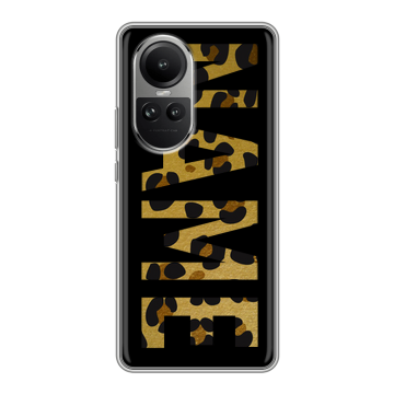 Силиконовый чехол на OPPO Reno 10 Pro с принтом NAME