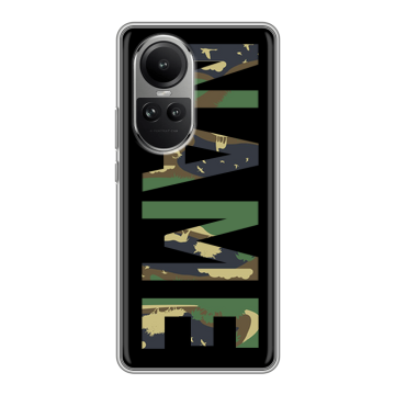 Силиконовый чехол на OPPO Reno 10 Pro с принтом NAME