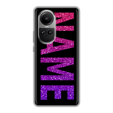 Силиконовый чехол на OPPO Reno 10 Pro с принтом NAME