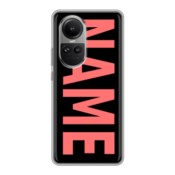 Силиконовый чехол на OPPO Reno 10 Pro с принтом NAME