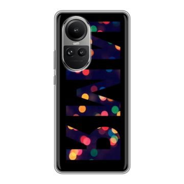 Силиконовый чехол на OPPO Reno 10 Pro с принтом ИМЯ