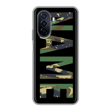 Силиконовый чехол на Huawei Nova Y71 с принтом NAME