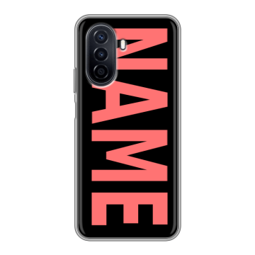 Силиконовый чехол на Huawei Nova Y71 с принтом NAME