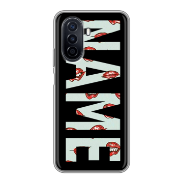 Силиконовый чехол на Huawei Nova Y71 с принтом NAME