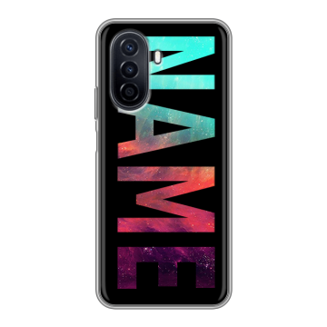 Силиконовый чехол на Huawei Nova Y71 с принтом NAME