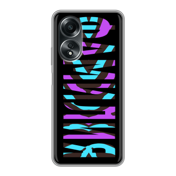 Силиконовый чехол на OPPO A58 4G с принтом ФАМИЛИЯ