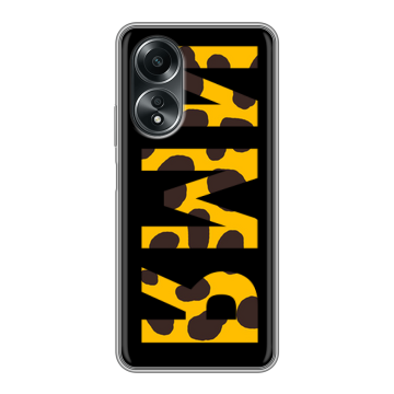 Силиконовый чехол на OPPO A58 4G с принтом ИМЯ