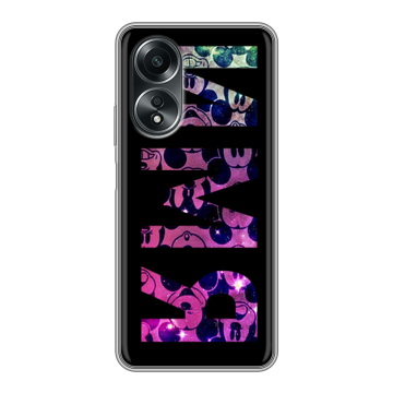 Силиконовый чехол на OPPO A58 4G с принтом ИМЯ