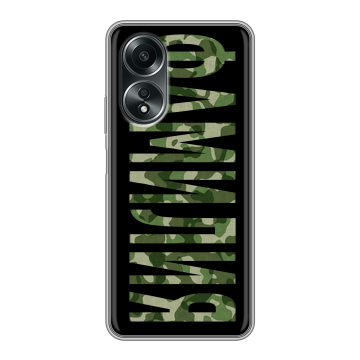 Силиконовый чехол на OPPO A58 4G с принтом ФАМИЛИЯ