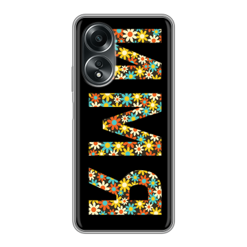 Силиконовый чехол на OPPO A58 4G с принтом ИМЯ