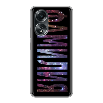 Силиконовый чехол на OPPO A58 4G с принтом ФАМИЛИЯ