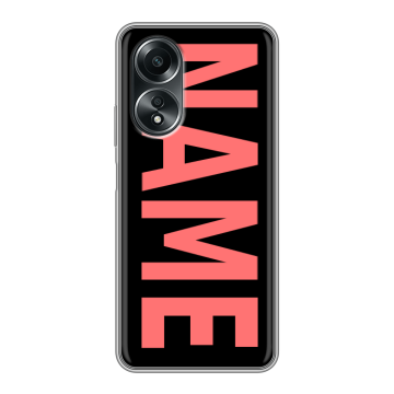 Силиконовый чехол на OPPO A58 4G с принтом NAME