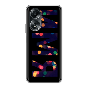 Силиконовый чехол на OPPO A58 4G с принтом ИМЯ