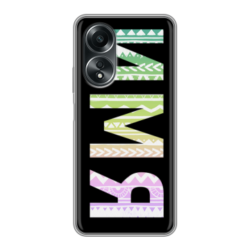 Силиконовый чехол на OPPO A58 4G с принтом ИМЯ