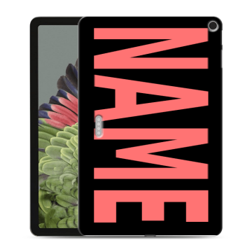 Силиконовый противоударный чехол на Google Pixel Tablet с принтом NAME