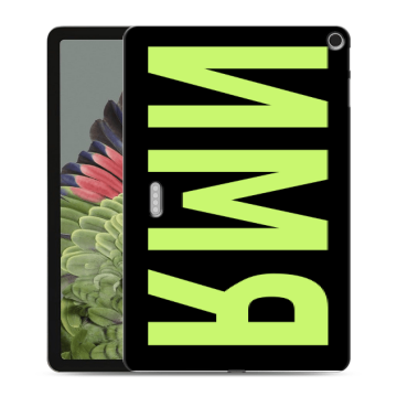 Силиконовый противоударный чехол на Google Pixel Tablet с принтом ИМЯ