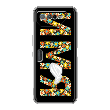 Силиконовый чехол на ASUS ROG Phone 7 с принтом ИМЯ