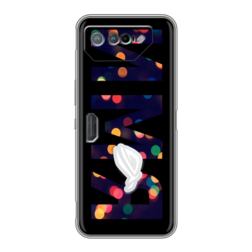 Силиконовый чехол на ASUS ROG Phone 7 с принтом ИМЯ
