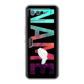 Силиконовый чехол на ASUS ROG Phone 7 с принтом NAME