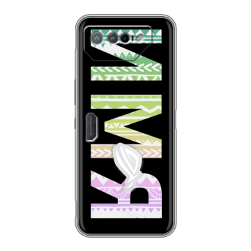 Силиконовый чехол на ASUS ROG Phone 7 с принтом ИМЯ