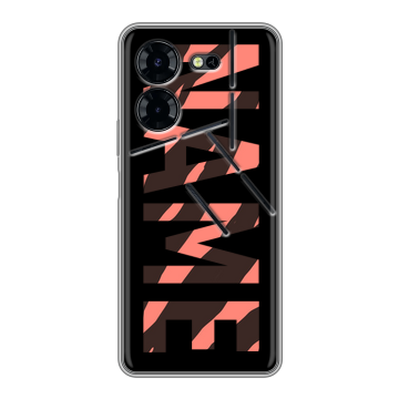 Силиконовый чехол на Tecno Pova 5 Pro с принтом NAME