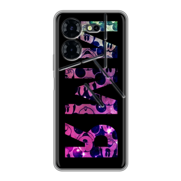 Силиконовый чехол на Tecno Pova 5 Pro с принтом ИМЯ