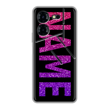 Силиконовый чехол на Tecno Pova 5 Pro с принтом NAME