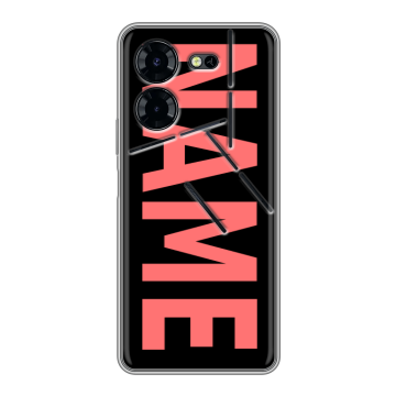 Силиконовый чехол на Tecno Pova 5 Pro с принтом NAME