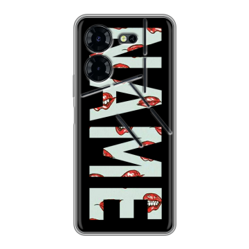 Силиконовый чехол на Tecno Pova 5 Pro с принтом NAME