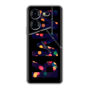 Силиконовый чехол на Tecno Pova 5 Pro с принтом ИМЯ