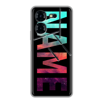 Силиконовый чехол на Tecno Pova 5 Pro с принтом NAME