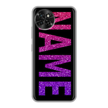 Силиконовый чехол на Itel S23 с принтом NAME