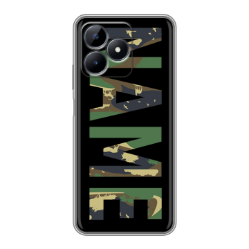 Силиконовый чехол на Realme C51 с принтом NAME