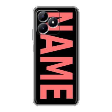 Силиконовый чехол на Realme C51 с принтом NAME