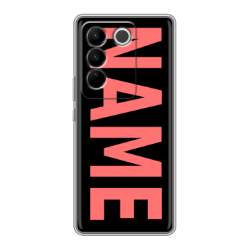 Силиконовый чехол на Vivo V27 PRO с принтом NAME