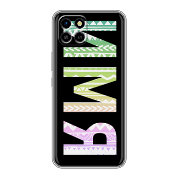 Силиконовый чехол на Infinix SMART 6 HD с принтом ИМЯ