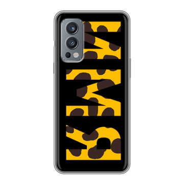 Силиконовый чехол на OnePlus Nord 2 с принтом ИМЯ