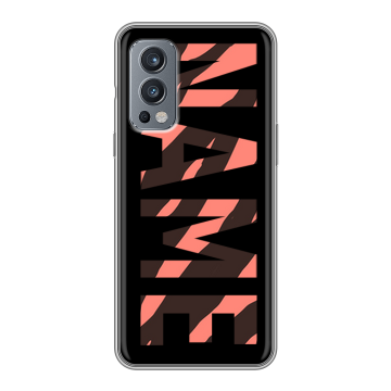 Силиконовый чехол на OnePlus Nord 2 с принтом NAME