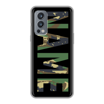 Силиконовый чехол на OnePlus Nord 2 с принтом NAME